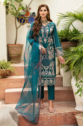 Y-808 - 3PC Luxury Lawn Collection Riwayat By Ramsha